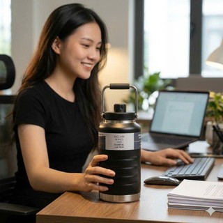 HOT🔥 BÌNH GIỮ NHIỆT INOX 316 LA 1,6L và 2,1L Inox Dày – Giữ Lạnh Cả Ngày, Có Ống Hút + Quai Xách