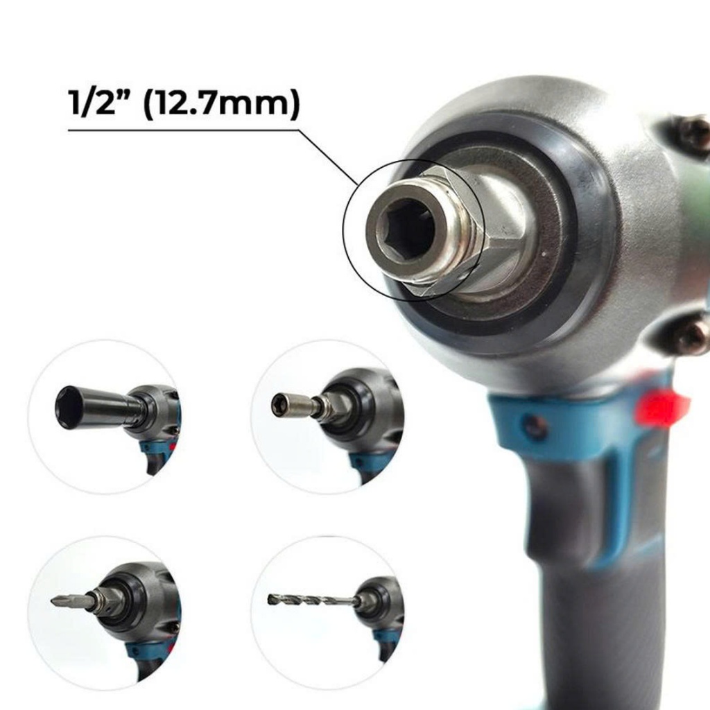 Bộ máy siết bulong BS BOSSUN BS-IW380BL, Lực siết 380Nm - Đầu 2in1 - Tặng bộ phụ kiện 25 chi tiết
