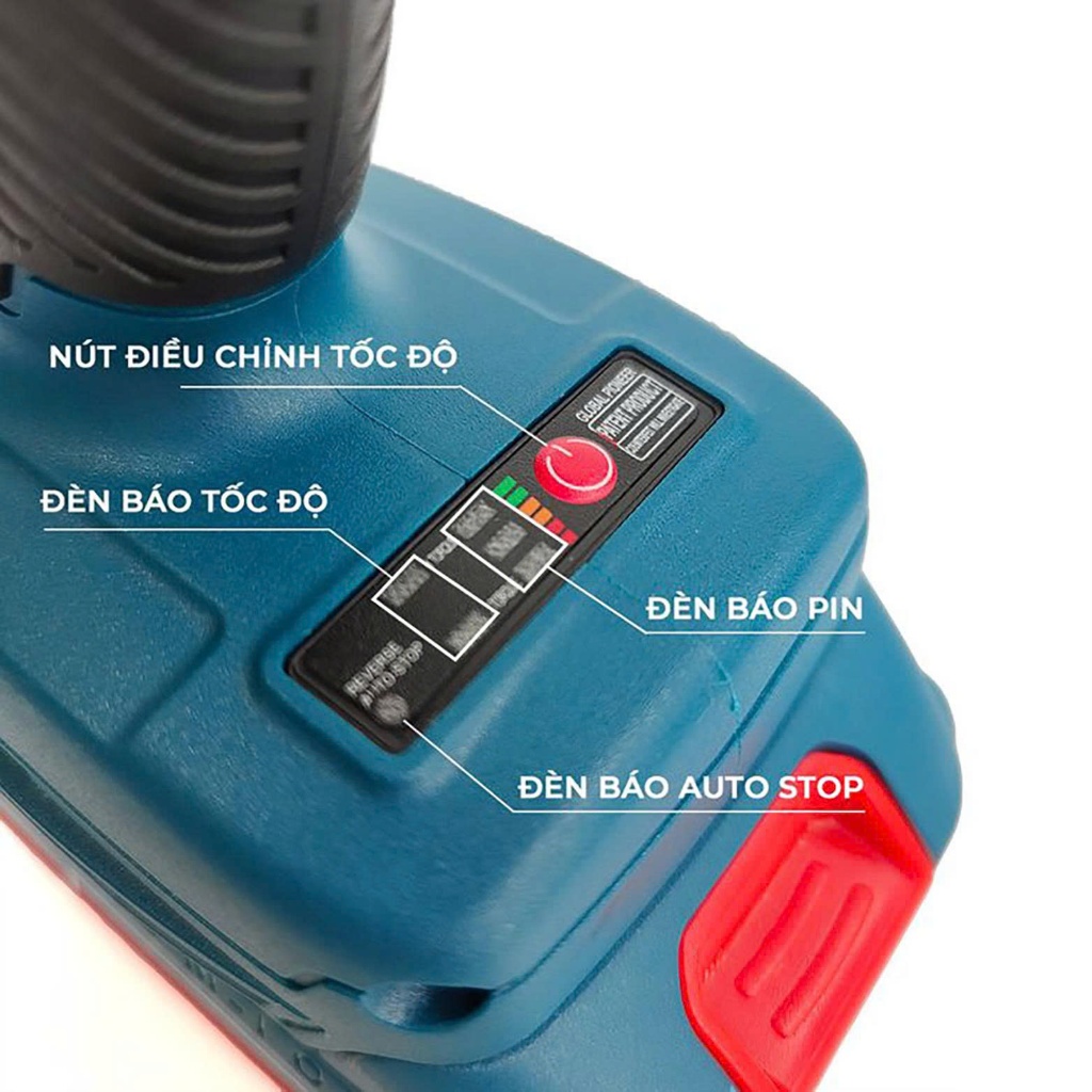 Bộ máy siết bulong BS BOSSUN BS-IW380BL, Lực siết 380Nm - Đầu 2in1 - Tặng bộ phụ kiện 25 chi tiết