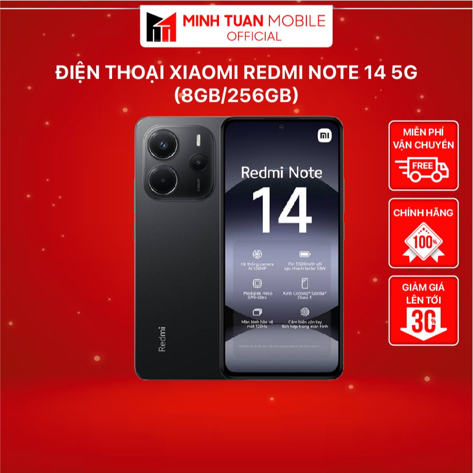 GIAO HỎA TỐC – Điện Thoại Xiaomi Redmi Note 14 5G (8GB/256GB) – Hàng chính hãng