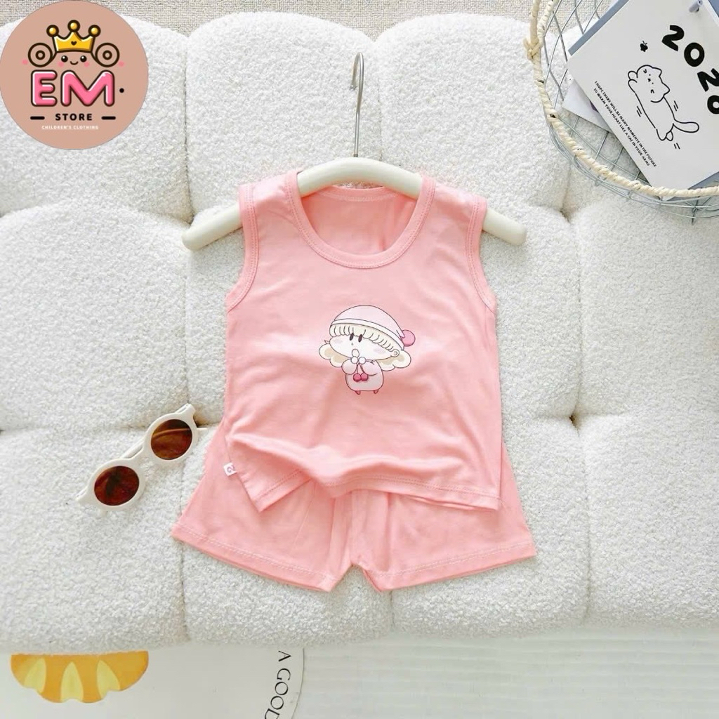 Bộ đồ bé trai bé gái thun lạnh cộc tay size 5-16kg