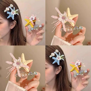 Set 2 kẹp sao biển, vỏ sò phối hoa
