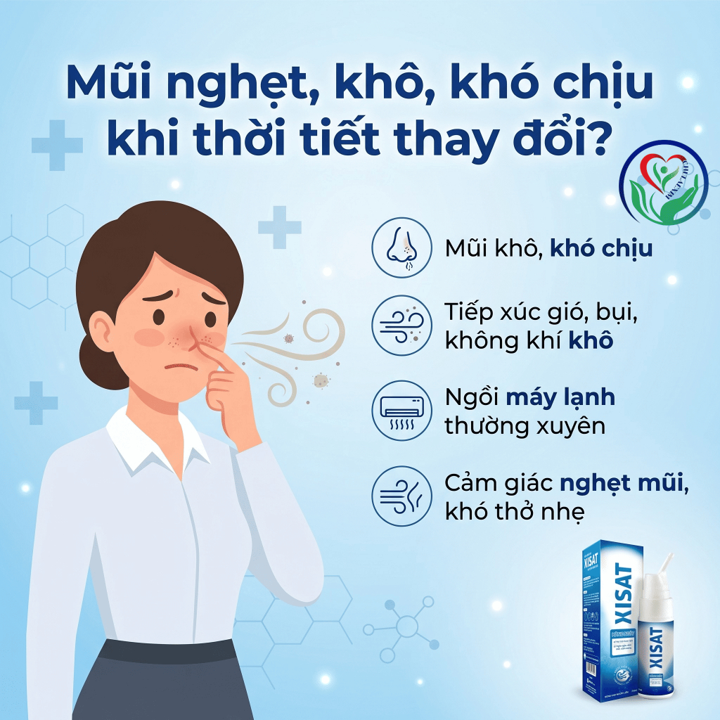 Xịt mũi Xisat người lớn 75ml nước biển sâu hỗ trợ vệ sinh mũi, thông thoáng mũi