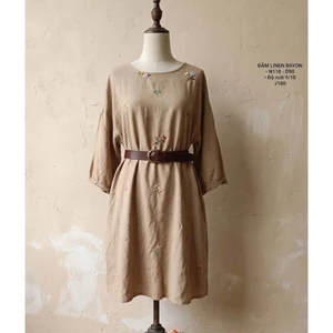 ĐẦM LINEN THÊU TAY 2HAND NHẬT I MERAKI SHOP