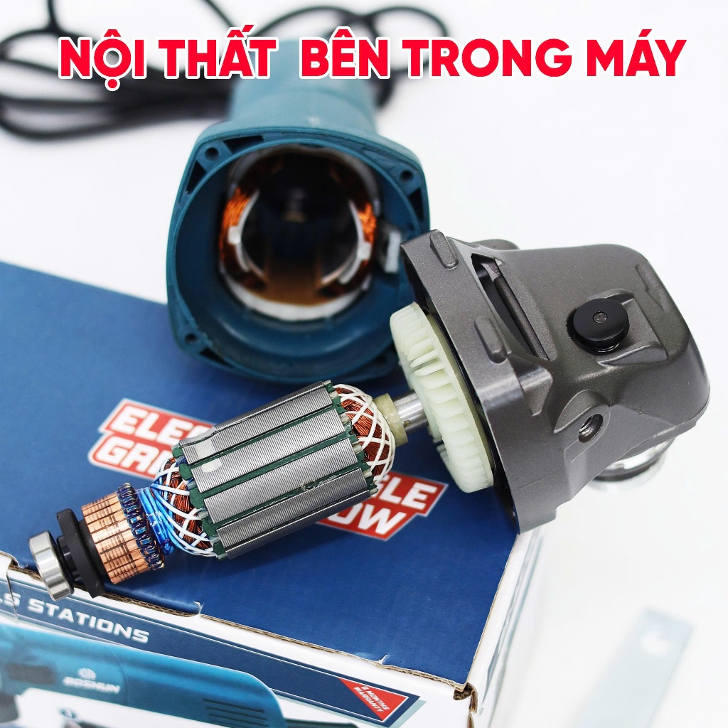Máy mài góc cắt sắt, inox BS BOSSUN BS-AG780W, Tốc độ cao 11000v/p, Động cơ dây đồng