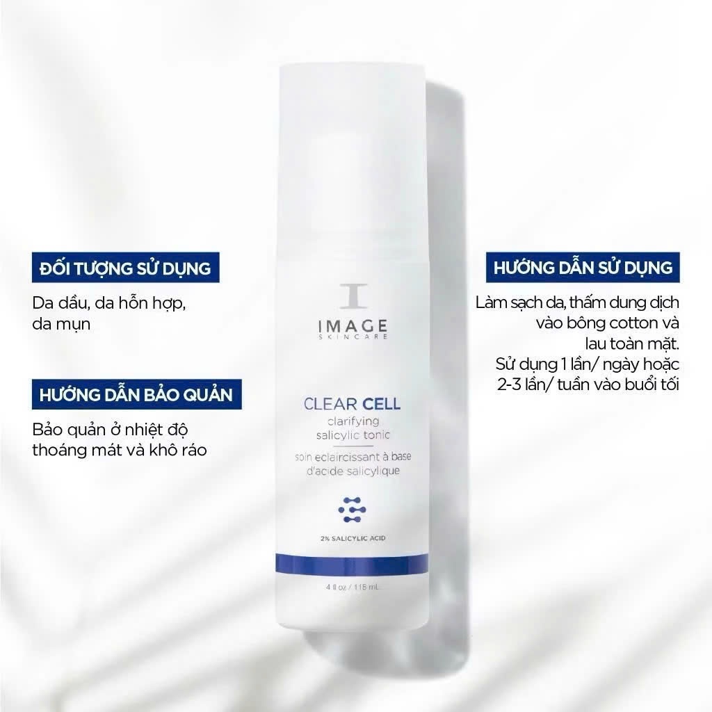 H44_Nước Cân Bằng Da Image Skincare Clear Cell Clarifying Salicylic Tonic 118ml
