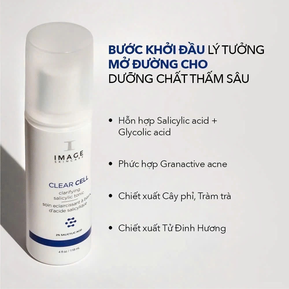 H44_Nước Cân Bằng Da Image Skincare Clear Cell Clarifying Salicylic Tonic 118ml