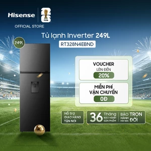 Tủ lạnh Hisense Inverter 249L RT328N4EBND - Tiết Kiệm | Lấy nước ngoài | Khử mùi - BH 3 Năm - Miễn Phí Giao Hàng Tận Nơi