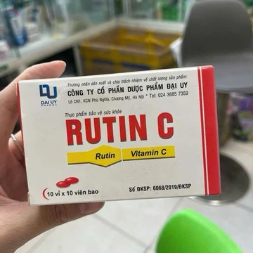[CHÍNH HÃNG] Rutin C (100v) Bổ sung Vitamin C và rutin giúp tăng tính bền mạch máu, giảm chảy máu chân răng VH PHARMA
