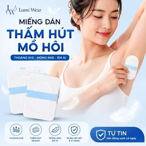 Set 10 miếng dán thấm mồ hôi nách có bông, Thấm hút mồ hôi nách, hạn chế ướt áo, khử mùi hiệu quả