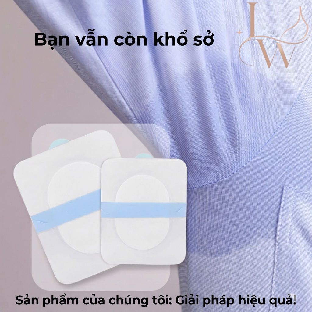 Set 10 miếng dán thấm mồ hôi nách có bông, Thấm hút mồ hôi nách, hạn chế ướt áo, khử mùi hiệu quả