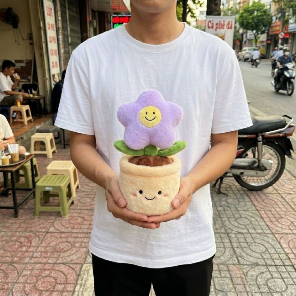 Gấu Bông Chậu Hoa Nhiều Màu Sắc Xinh Xắn,Gấu Bông Cây Hoa Trang Trí Phòng Ngủ, Bàn Làm Việc,Quà Tặng Cho Bạn Gái, Cho Bé