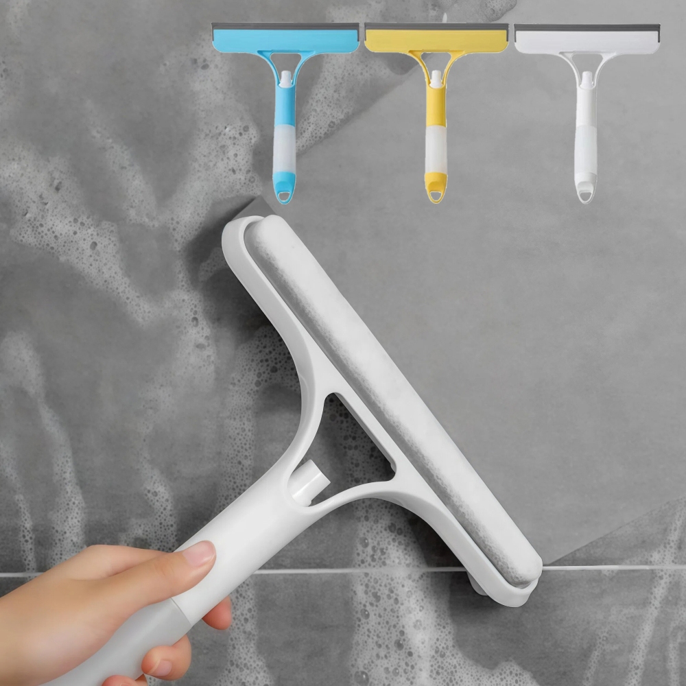 Cây Lau Kính Đa Năng 3 Trong 1 Xịt Nước Lau Gạt Không Vệt Tiện Lợi Màu Trắng Vàng Xanh