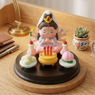 Bàn Thần Tài - Phật mini phụ kiện trang trí mini