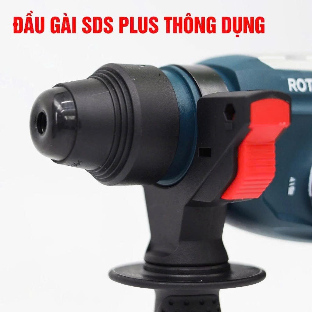 Máy Khoan Đục Bê Tông BS BOSSUN BS-RH1050W, Công Suất 1050w, Lực Búa Khỏe 3,2J - Tặng Kèm 5 Mũi