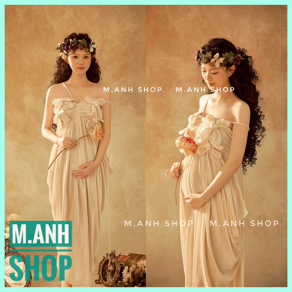 Sét Váy Bầu Chụp Ảnh Bầu Concept Bầu Xinh Đẹp