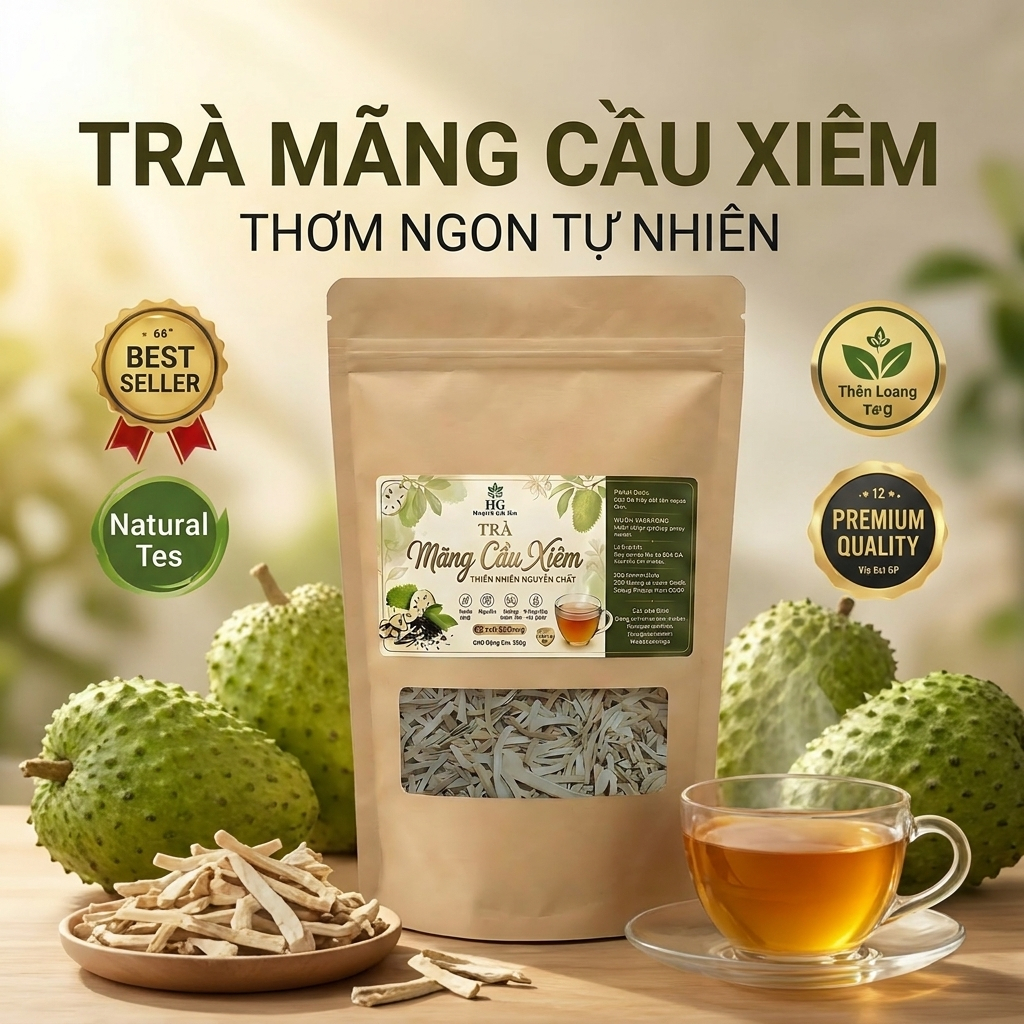Trà Mãng Cầu Xiêm Hoàng Gia Túi 100g/300g – Trà Trái Cây Pha Uống