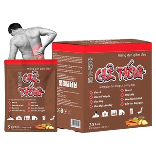 Cao dán Chỉ Thống giúp giảm đau cổ, đau mỏi vai gáy, đau lưng (gói/5 miếng)