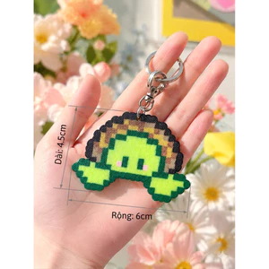 Móc Khoá Nhựa Rùa Biển Handmade Hạt Nhựa Ủi