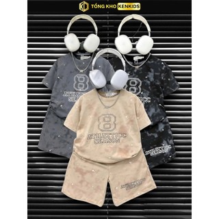 Bộ Quần Áo Bé Trai 17–60kg Chất Cotton Cao Cấp IN SỐ 8 Mềm Mát Co Giãn 4 Chiều [KB02]