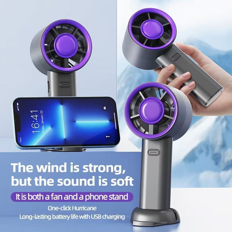 ( TẶNG STICKER) Quạt Cầm Tay S1 Mini , Làm Mát Nhanh , 3 Chế Độ  Giá đỡ điện thoại