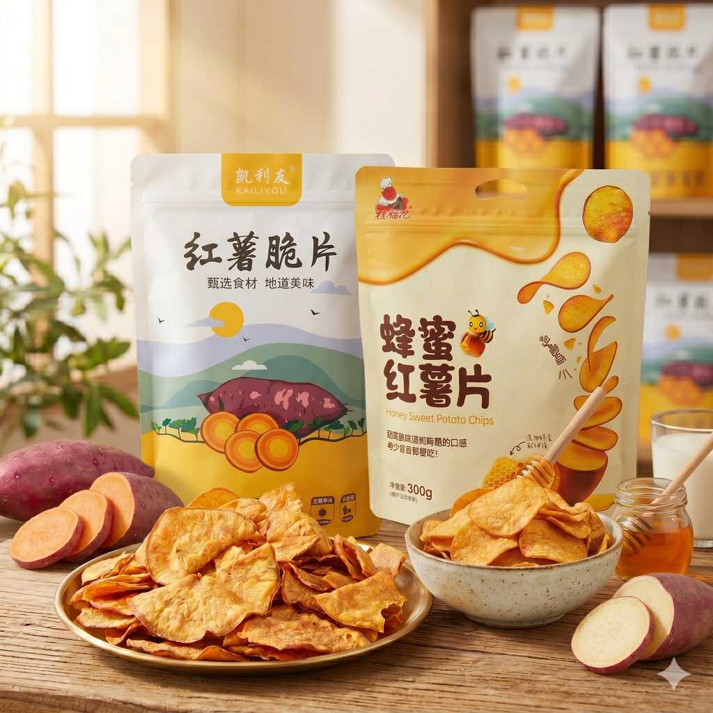 Snack Khoai Lang Sấy Mật Ong Cam Nguyên Cao Cấp Túi 300g – Món Ăn Vặt Văn Phòng “Gây Nghiện” s5