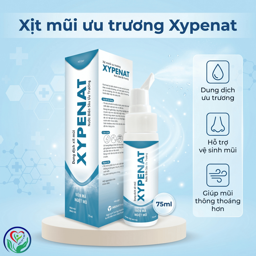 Dung dịch xịt mũi ưu trương Xypenat 75ml hỗ trợ vệ sinh mũi, thông thoáng mũi