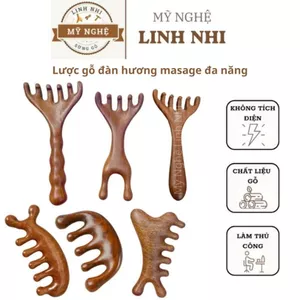 Lược gỗ đàn hương massage – chăm sóc tóc, giải tỏa stress, thư giãn mỗi ngày-Mỹ Nghệ Linh Nhi