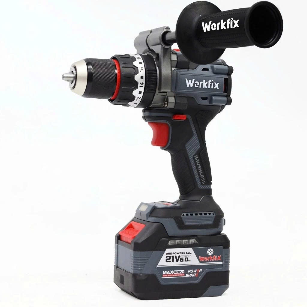 Máy Khoan Pin Rút Lõi Workfix WF-ID160AK, Lực siết 160Nm - Tạo Xung - Antikickback - Không chổi than