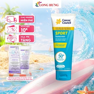 Kem chống nắng dành cho hoạt động thể thao Cancer Council Sport Sunscreen SPF50+ (35ml/110ml)