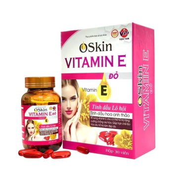Oskin Vitamin E đỏ Vạn tam – Bổ sung Vitamin E (30 viên) chính hãng