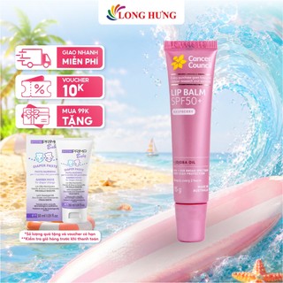 Son dưỡng môi chống nắng Cancer Council Raspberry Lip Balm SPF50+ (15g)