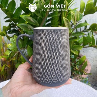 [HỎA TỐC HCM] Cốc, ly kẻ sọc nhiều màu sắc gốm sứ Bát Tràng xuất khẩu - Quà tặng người yêu, tốt nghiệp, 20/10, 20/11
