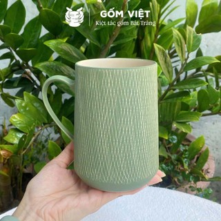 [HỎA TỐC HCM] Cốc, ly kẻ sọc nhiều màu sắc gốm sứ Bát Tràng xuất khẩu - Quà tặng người yêu, tốt nghiệp, 20/10, 20/11