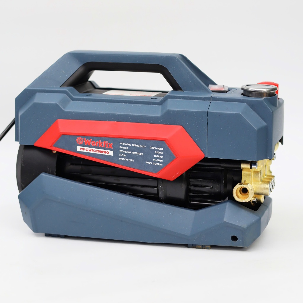 Máy rửa xe có chỉnh áp WORKFIX WF-CWR3200PRO, Cống suất 3200w - 180bar - Đông cơ dây đồng