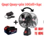 Quạt Tích Điện Lồng Sắt-Pin 10 Cell, 2 Cấp Độ Gió, Cỡ Lớn Size 8 Inch -Bảo Hành 24 Tháng