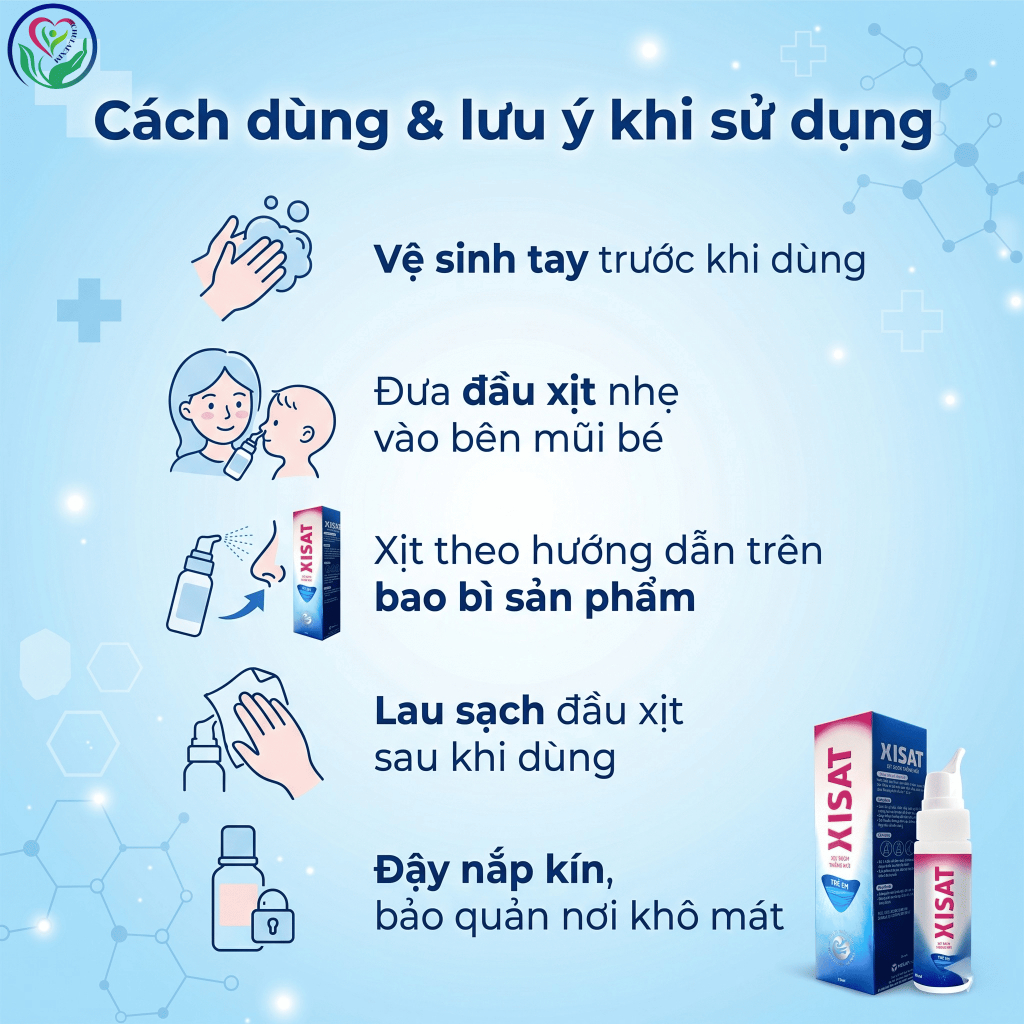 Dung dịch xịt rửa mũi Xisat trẻ em 75ml nước biển sâu hỗ trợ vệ sinh mũi hằng ngày