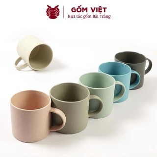 Cốc sứ có quai men nhám dáng basic - Ly gốm Bát Tràng cao cấp uống trà, cà phê, decor sang trọng - Gốm Việt Pottery