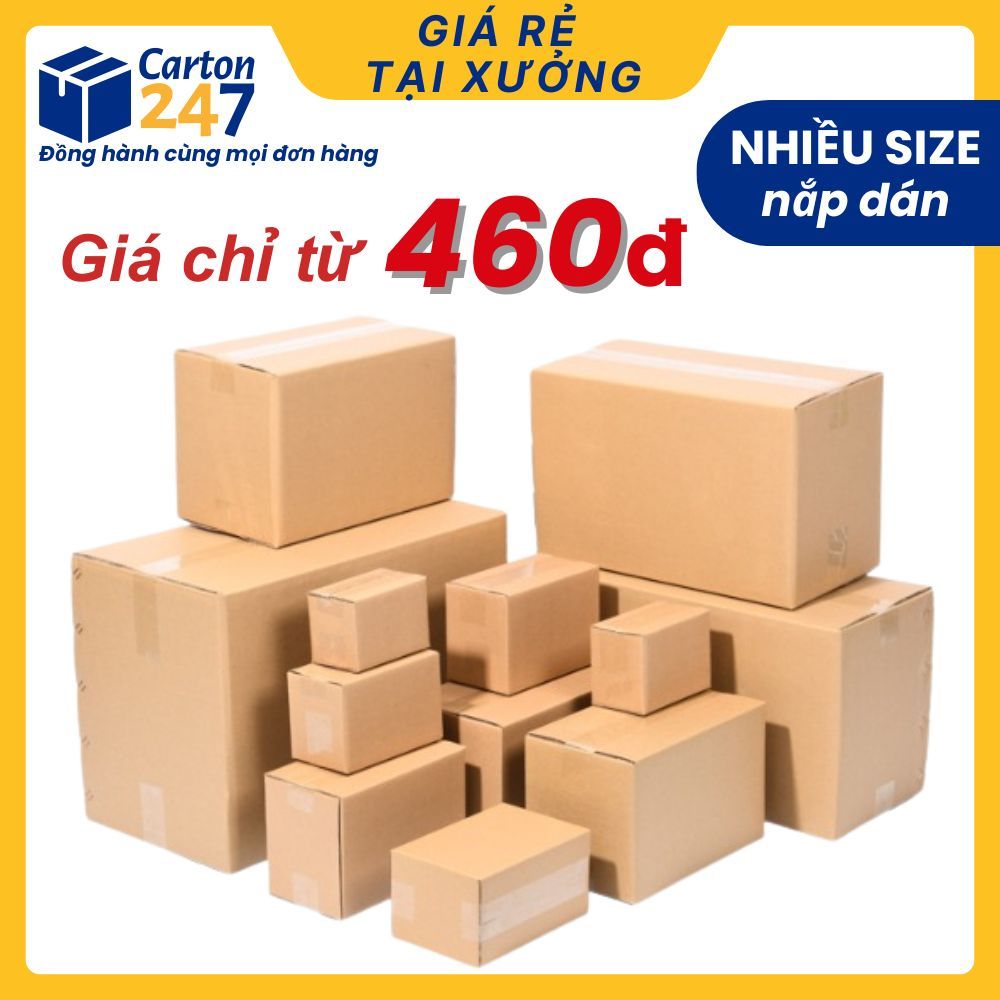 [COMBO 10] Hộp carton đóng gói hàng FULL SIZE, hộp giấy carton đóng gói hàng giá rẻ - Carton 247