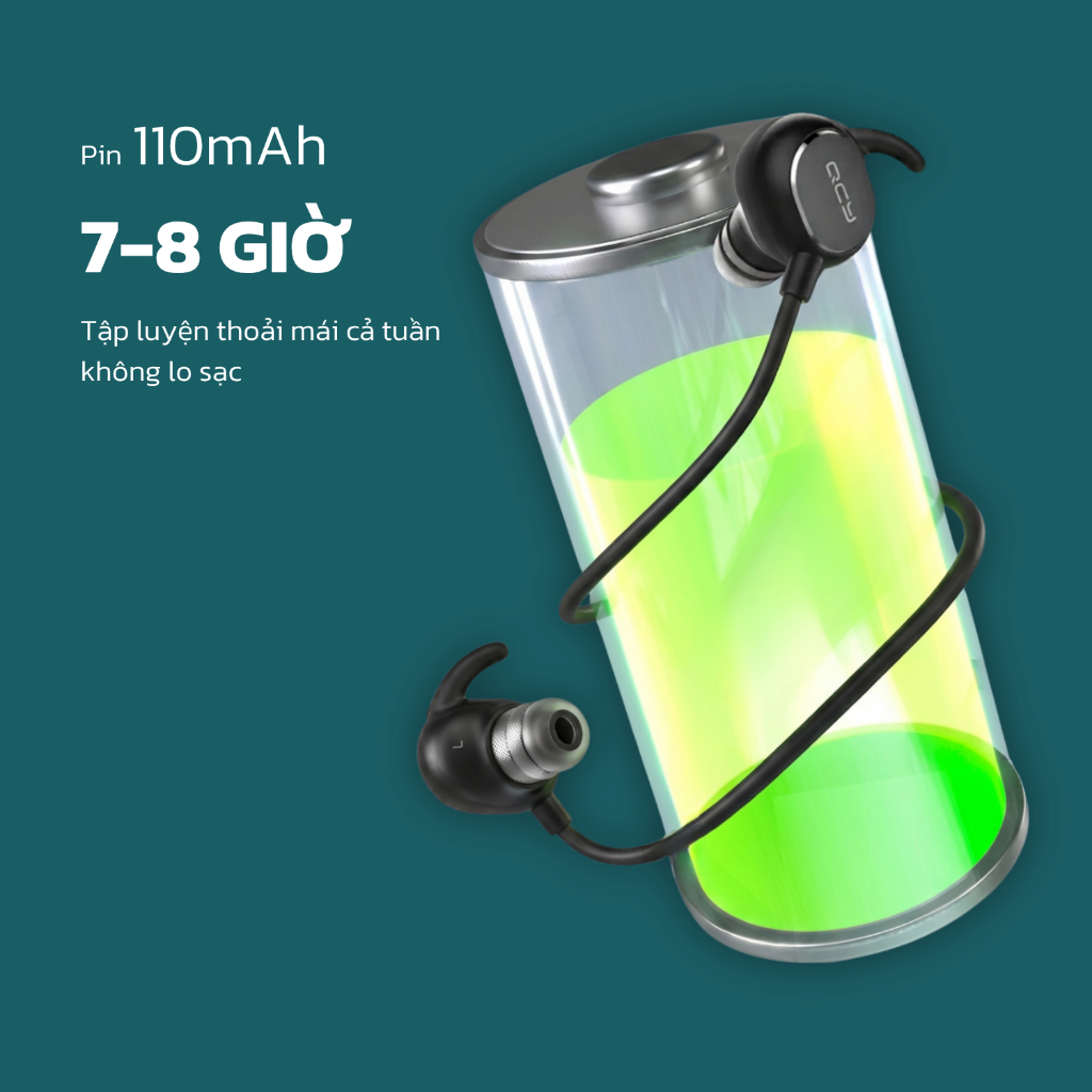 Tai nghe bluetooth thể thao QCY QY19 đeo cổ chống nước IPX4 pin dài tích hợp micro thiết kế gọn nhẹ