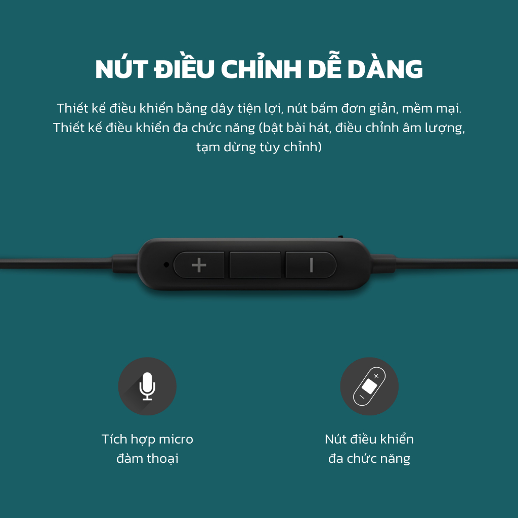 Tai nghe bluetooth thể thao QCY QY19 đeo cổ chống nước IPX4 pin dài tích hợp micro thiết kế gọn nhẹ