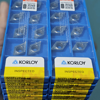 1 hộp Chip tiện D11 hãng KORLOY Hàn Quốc (DCGT11T304) chuyên tiện nhôm gỗ nhựa