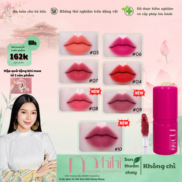 M.HiHi Son Kem_Son Không Chì_Son Thuần Chay_Son Bà Bầu