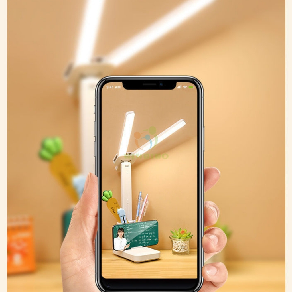 Đèn học chống cận để bàn tích điện mini cho bé hình ốc sên cực dễ thương -Binbibo