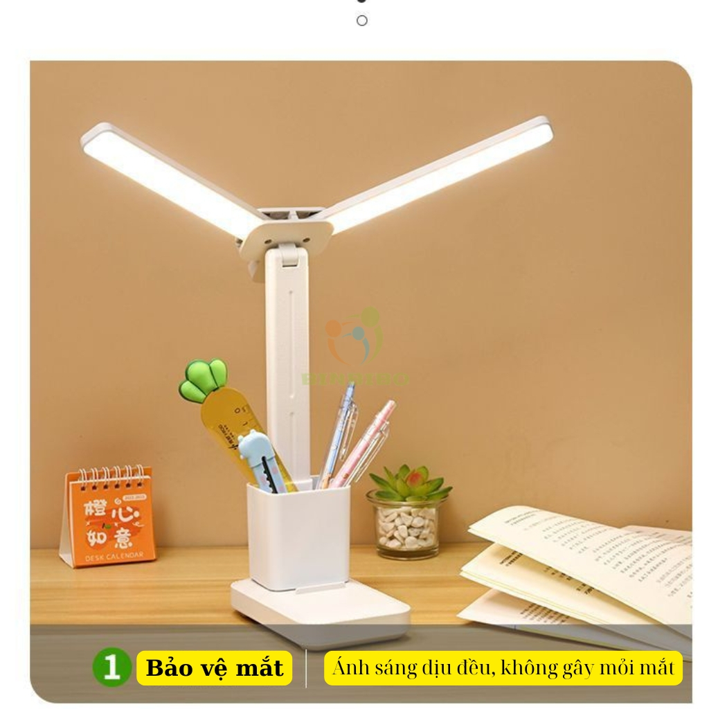 Đèn học chống cận để bàn tích điện mini cho bé hình ốc sên cực dễ thương -Binbibo