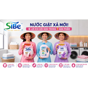 Nước giặt SiBE hương thơm sang độc quyền - giặt xả chung 1 lần
