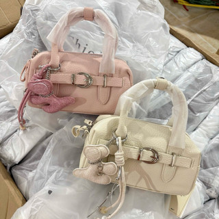 Túi Đeo Chéo Chio Dáng Trống Đai Ngang Kèm Charm Cún hs396