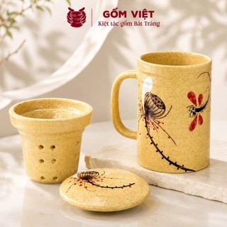 Cốc, ly lọc trà, uống nước nhiều họa tiết vẽ tay thủ công cao cấp - Gốm sứ Bát Tràng - Gốm Việt