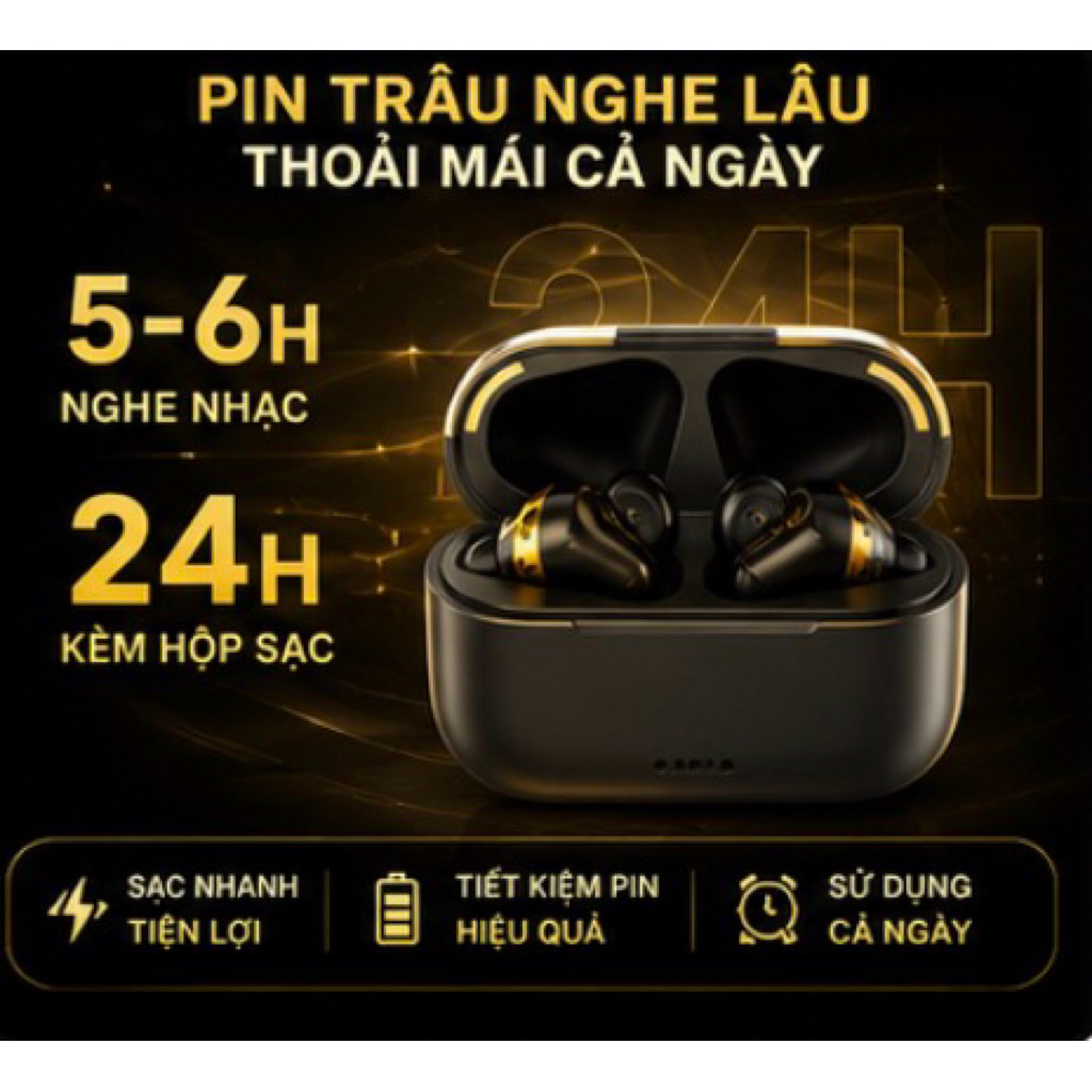 Tai Nghe Bluetooth Hổ Vằn Ap4 1571AM UF Golden Buds 2026 - Chống Ồn 45dB - Adaptive - Âm Thanh Mạnh Mẽ - Pin 8H | BigBuy360 - bigbuy360.vn