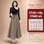 Chân Váy Nữ Midi ghép mảnh Hàng Cao Cấp, Chân Váy Dài Bigsize Cao Cấp Vải Nhập form đẹp